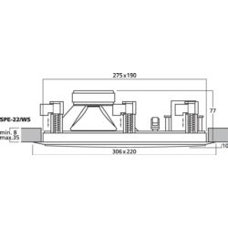 Monacor SPE-22 WS głośnik sufitowy HiFi